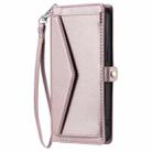 For OPPO Reno13 Pro Wallet Multi-card Slot Leather Phone Case with Lanyard(Rose Gold) - 2