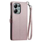 For OPPO Reno13 Pro Wallet Multi-card Slot Leather Phone Case with Lanyard(Rose Gold) - 3