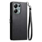 For OPPO Reno13 Pro Wallet Multi-card Slot Leather Phone Case with Lanyard(Black) - 3