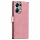 For OPPO Reno13 Pro Nail Skin Feel Stitching Calf Texture Leather Phone Case(Rose Gold) - 3