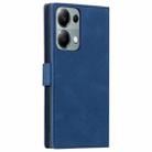 For OPPO Reno13 Pro Nail Skin Feel Stitching Calf Texture Leather Phone Case(Blue) - 3