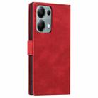 For OPPO Reno13 Pro Nail Skin Feel Stitching Calf Texture Leather Phone Case(Red) - 3