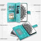 For OPPO Reno13 Pro Multi-Card Totem Zipper Leather Phone Case(Green) - 3