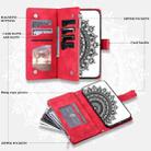 For OPPO Reno13 Pro Multi-Card Totem Zipper Leather Phone Case(Red) - 3