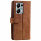 For OPPO Reno13 Pro Nine Card Zipper Bag Leather Phone Case with Lanyard(Brown) - 3