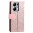 For OPPO Reno13 Pro Nine Card Zipper Bag Leather Phone Case with Lanyard(Pink) - 3