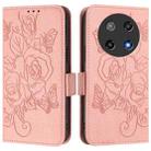 For Coolpad C16 Embossed Rose RFID Anti-theft Leather Phone Case(Pink) - 2