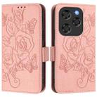 For Coolpad X100 Embossed Rose RFID Anti-theft Leather Phone Case(Pink) - 2