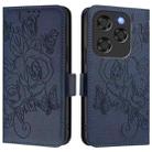 For Coolpad X100 Embossed Rose RFID Anti-theft Leather Phone Case(Dark Blue) - 2