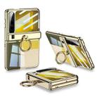 For Huawei Pura X GKK Folding Magnetic Hinge Phantom Phone Case with Ring Holder(Champagne Gold) - 1