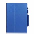 For reMarkable 10.3 inch (2018) Carbon Fiber Texture PU Horizontal Flip Leather Case with Holder & Pen Slot & Hand Strap(Blue) - 2