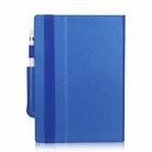 For reMarkable 10.3 inch (2018) Carbon Fiber Texture PU Horizontal Flip Leather Case with Holder & Pen Slot & Hand Strap(Blue) - 3