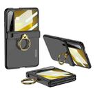 For Huawei Pura X GKK Integrated Magnetic Folding Hinge Phone Case with Ring Holder(Black) - 1