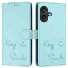 For Coolpad Cool 40i Smile Embossing RFID Leather Phone Case(Mint Green) - 2