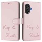 For Coolpad Cool 40i Smile Embossing RFID Leather Phone Case(Pink) - 2