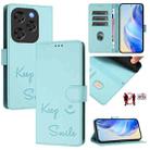 For Coolpad X100 Smile Embossing RFID Leather Phone Case(Mint Green) - 1