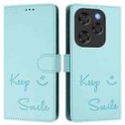 For Coolpad X100 Smile Embossing RFID Leather Phone Case(Mint Green) - 2
