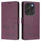 For Coolpad X100 Smile Embossing RFID Leather Phone Case(Violet) - 2