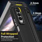 For Samsung Galaxy Z Fold3 5G Integrated Skin Feel Lens Folding Holder Pen Slot Shockproof Phone Case with Pen(Black) - 4