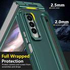 For Samsung Galaxy Z Fold3 5G Integrated Skin Feel Lens Folding Holder Pen Slot Shockproof Phone Case with Pen(Green) - 4