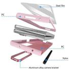 For Samsung Galaxy Z Fold4 5G Integrated Skin Feel Lens Folding Holder Pen Slot Shockproof Phone Case with Pen(Pink) - 3