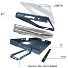 For Samsung Galaxy Z Fold4 5G Integrated Skin Feel Lens Folding Holder Pen Slot Shockproof Phone Case with Pen(Dark Blue) - 3