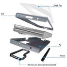 For Samsung Galaxy Z Fold5 5G Integrated Skin Feel Lens Folding Holder Pen Slot Shockproof Phone Case with Pen(Grey) - 3