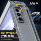 For Samsung Galaxy Z Fold5 5G Integrated Skin Feel Lens Folding Holder Pen Slot Shockproof Phone Case with Pen(Grey) - 4