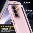 For Samsung Galaxy Z Fold6 5G Integrated Skin Feel Lens Folding Holder Pen Slot Shockproof Phone Case with Pen(Pink) - 4