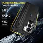 For Samsung Galaxy Z Fold6 5G Integrated Skin Feel Lens Folding Holder Pen Slot Shockproof Phone Case with Pen(Black) - 2