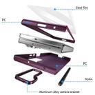 For Samsung Galaxy Z Fold6 5G Integrated Skin Feel Lens Folding Holder Pen Slot Shockproof Phone Case with Pen(Wine Red) - 3
