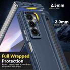 For Samsung Galaxy Z Fold6 5G Integrated Skin Feel Lens Folding Holder Pen Slot Shockproof Phone Case with Pen(Dark Blue) - 4