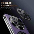 For Huawei Mate X6 Metal Folding Holder Hinge MagSafe Leather Shockproof Phone Case(Purple) - 3