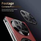 For Huawei Mate X6 Metal Folding Holder Hinge MagSafe Leather Shockproof Phone Case(Red) - 3