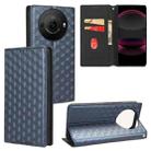 For Sharp Aquos R8 Pro / Leica Leitz Phone 3 Cubic Grid Texture Flip Leather Phone Case(Blue) - 1