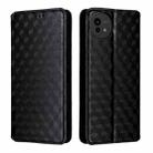 For Sharp Aquos wish5 Cubic Grid Texture Flip Leather Phone Case(Black) - 2