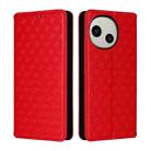 For Sharp Aquos R10 / R9 Cubic Grid Texture Flip Leather Phone Case(Red) - 2