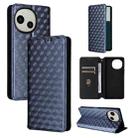 For Sharp Aquos R10 / R9 Cubic Grid Texture Flip Leather Phone Case(Blue) - 1