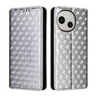For Sharp Aquos R10 / R9 Cubic Grid Texture Flip Leather Phone Case(Silver) - 2