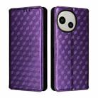 For Sharp Aquos R10 / R9 Cubic Grid Texture Flip Leather Phone Case(Purple) - 2