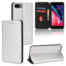 For iPhone 6 Plus / 7 Plus / 8 Plus Cubic Grid Texture Flip Leather Phone Case(Silver) - 1