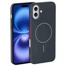 For iPhone 16 Plus Thin Circle PC Injection MagSafe Phone Case(Carbon Grey) - 2