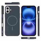 For iPhone 16 Plus Thin Circle PC Injection MagSafe Phone Case(Carbon Grey) - 3
