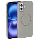 For iPhone 16 Plus Thin Circle PC Injection MagSafe Phone Case(Titanium Gray) - 2