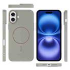 For iPhone 16 Plus Thin Circle PC Injection MagSafe Phone Case(Titanium Gray) - 3