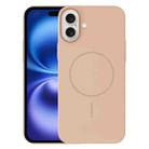 For iPhone 16 Plus Thin Circle PC Injection MagSafe Phone Case(Desert Gold) - 1