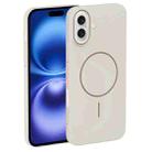 For iPhone 16 Thin Circle PC Injection MagSafe Phone Case(Rock Beige) - 2