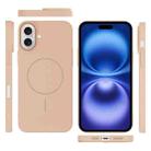 For iPhone 16 Thin Circle PC Injection MagSafe Phone Case(Desert Gold) - 3