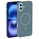 For iPhone 16 Thin Circle PC Injection MagSafe Phone Case(Ocean Blue) - 2