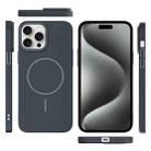 For iPhone 15 Pro Max Thin Circle PC Injection MagSafe Phone Case(Carbon Grey) - 3